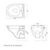 ⁦אסלה תלויה חרסה | Lotem 48 Wall Hung WC לוטם⁩ – תמונה ⁦2⁩