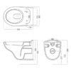 ⁦אסלה תלויה חרסה | Lotem 55 Wall Hung WC לוטם⁩ – תמונה ⁦2⁩